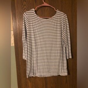 Black and white striped, 3/4 length sleeve. A New Day size XL